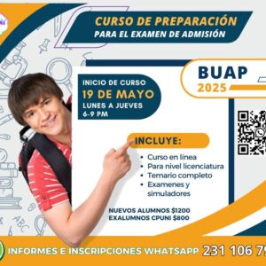 Curso para admisión BUAP 2025.